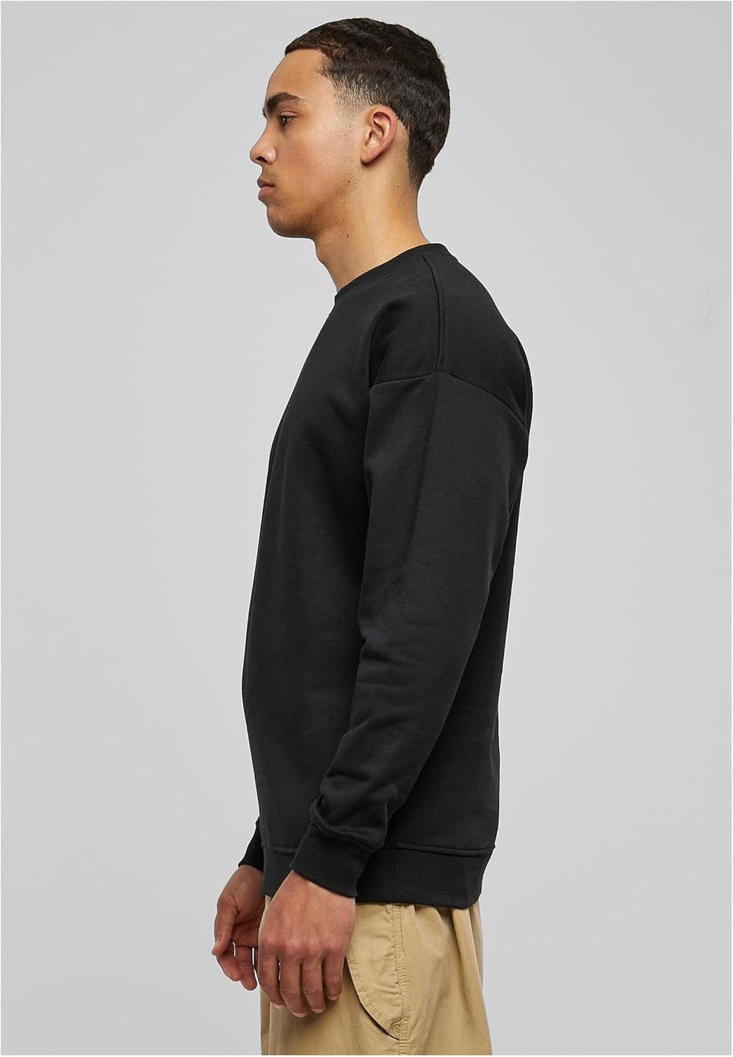 Urban Classics Herren Sweatshirt Sweat Crewneck, Pullover mit breiten Rippbündchen für Männer in vie