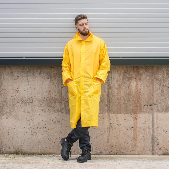 BWOLF POSEIDON Regenmantel Herren Regenmantel Wasserdichte Lange Regenjacke Outdoor Wiederverwendbar
