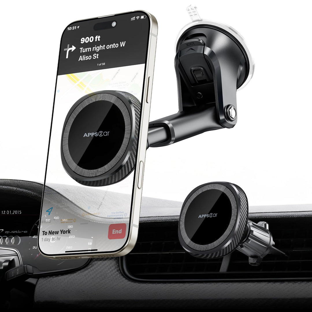 APPS2Car 3-in-1 Handyhalterung Auto Magsafe,360° Drehbar Ausziehbarer Magnetisch Autohalterung Car P