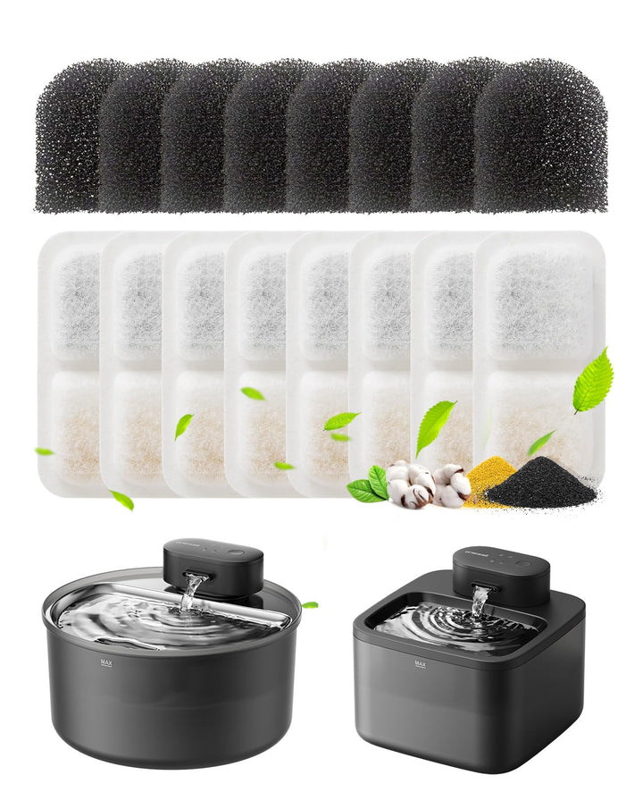 oneisall 8-Pack Ersatzfilter für Katzenbrunnen 8 Stück Filter, 8 Stück Filter