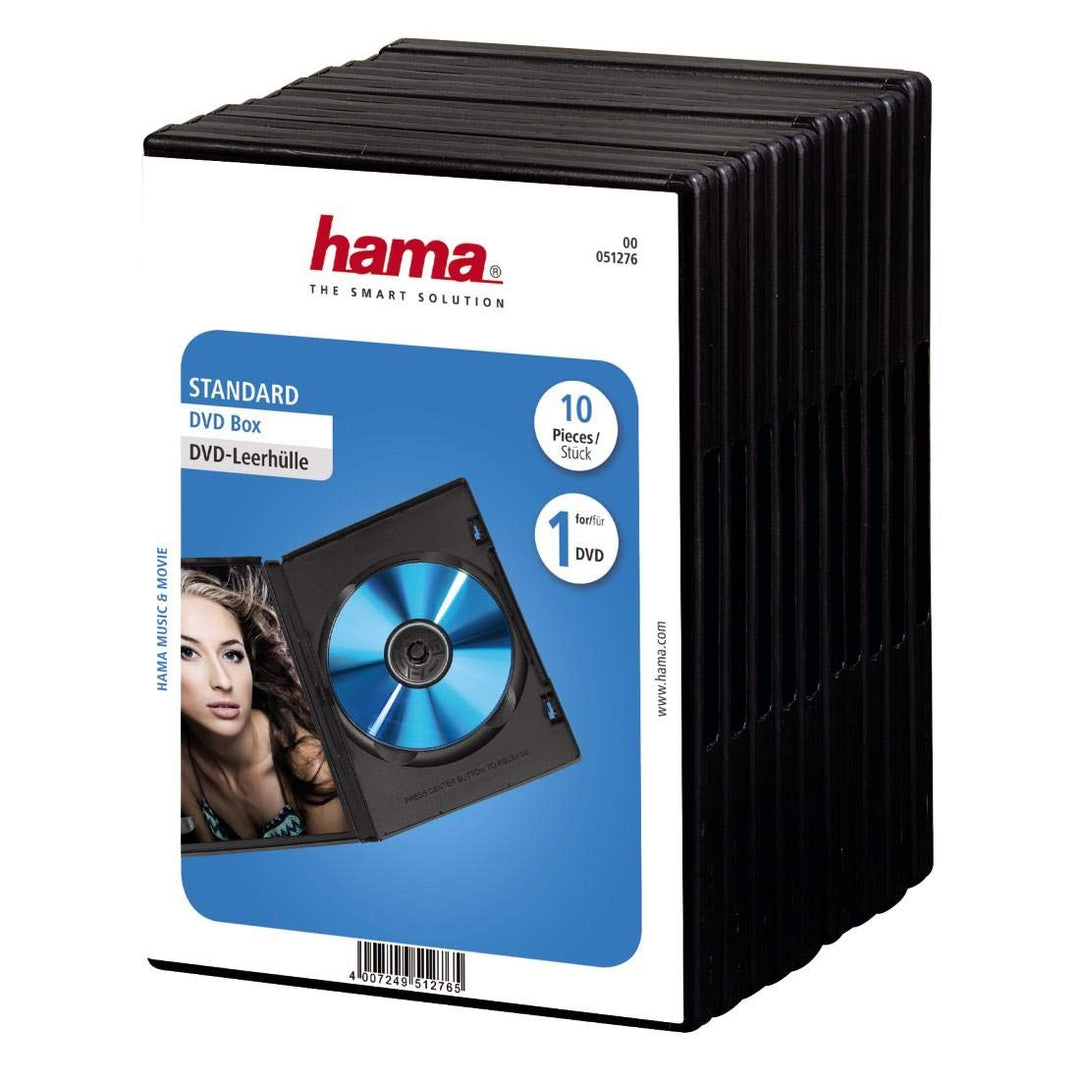 Hama 1x10 DVD-Leerhülle mit Folie schwarz