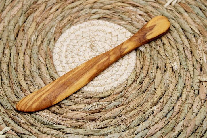 DAGDEG Olivenholz Set Besteck Set, 3- teilig, 20 cm, Mediterranes Tischbesteck, Tafelbesteck aus Oli