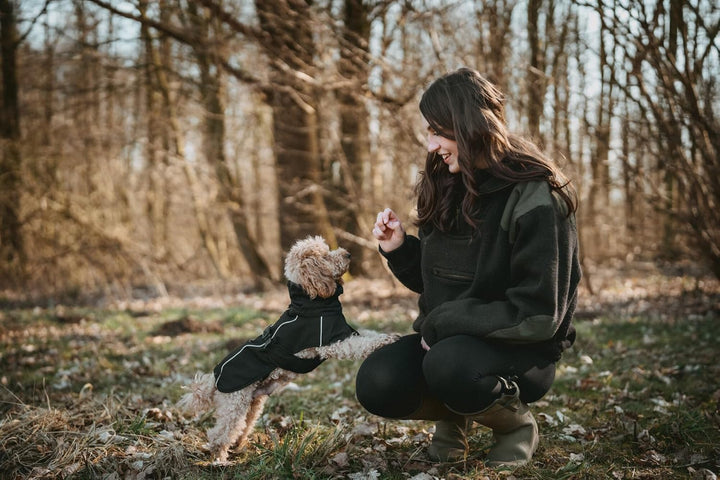 HUNTER Hundemantel NORDBY, Farbe: schwarz, wasserabweisend, warm gefüttert, reflektierend, ideal für