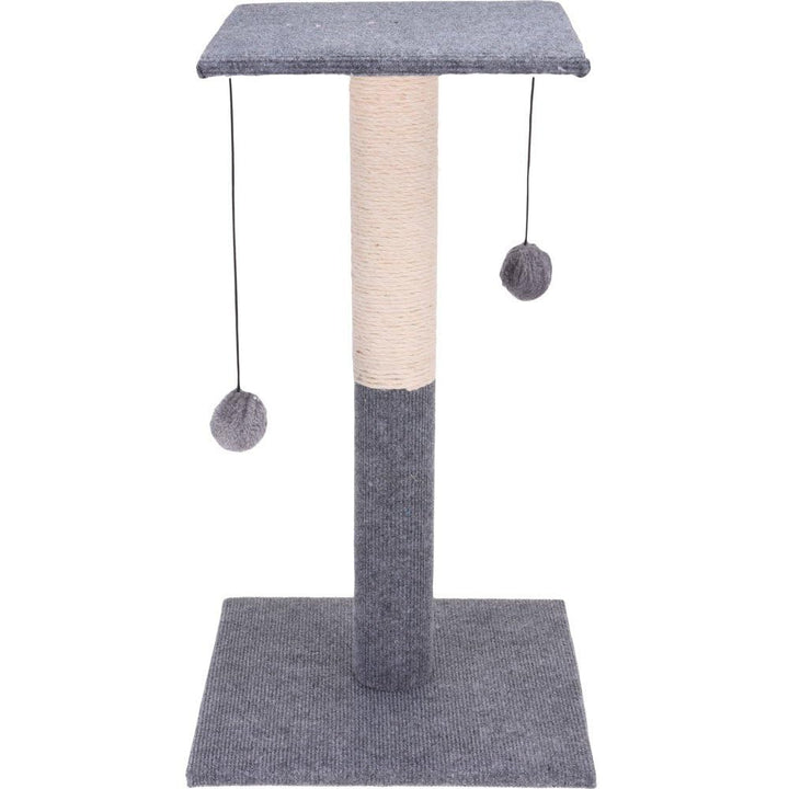 Kratzbaum mit Pompons für Katzen, 60 cm, grau