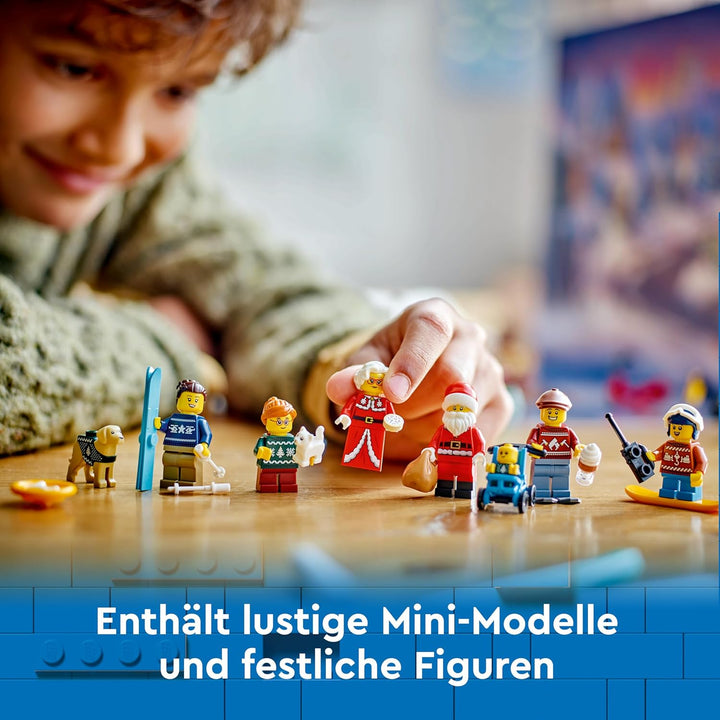 LEGO City Adventskalender 2024, Adventsgeschenk für Kinder ab 5 Jahren, 24 Überraschungen, Minifigur