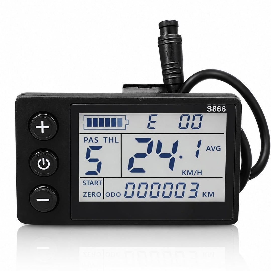 Elektrofahrrad-LCD-Display, Scooter-Umrüst-LCD-Panel-Teile mit wasserdichtem 6P-Anschluss für Elektr