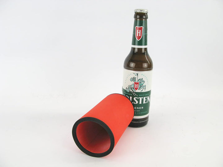 6X Rote Getränkekühler - Bierkühler - Flaschenkühler für Langen 0,33L Bierflaschen aus bestem 5-6mm