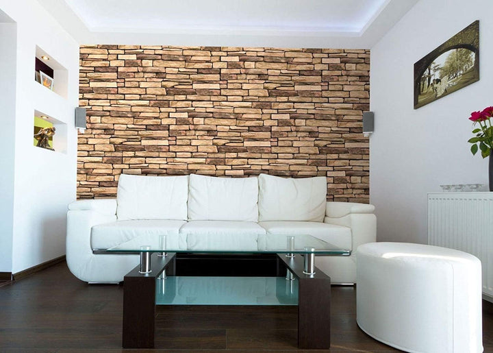 PVC Kunststoff Wandpaneele 3D Dekorative Fliesen Verkleidung - Naturschiefer (20 Stück/9,8 m²) 20 9,
