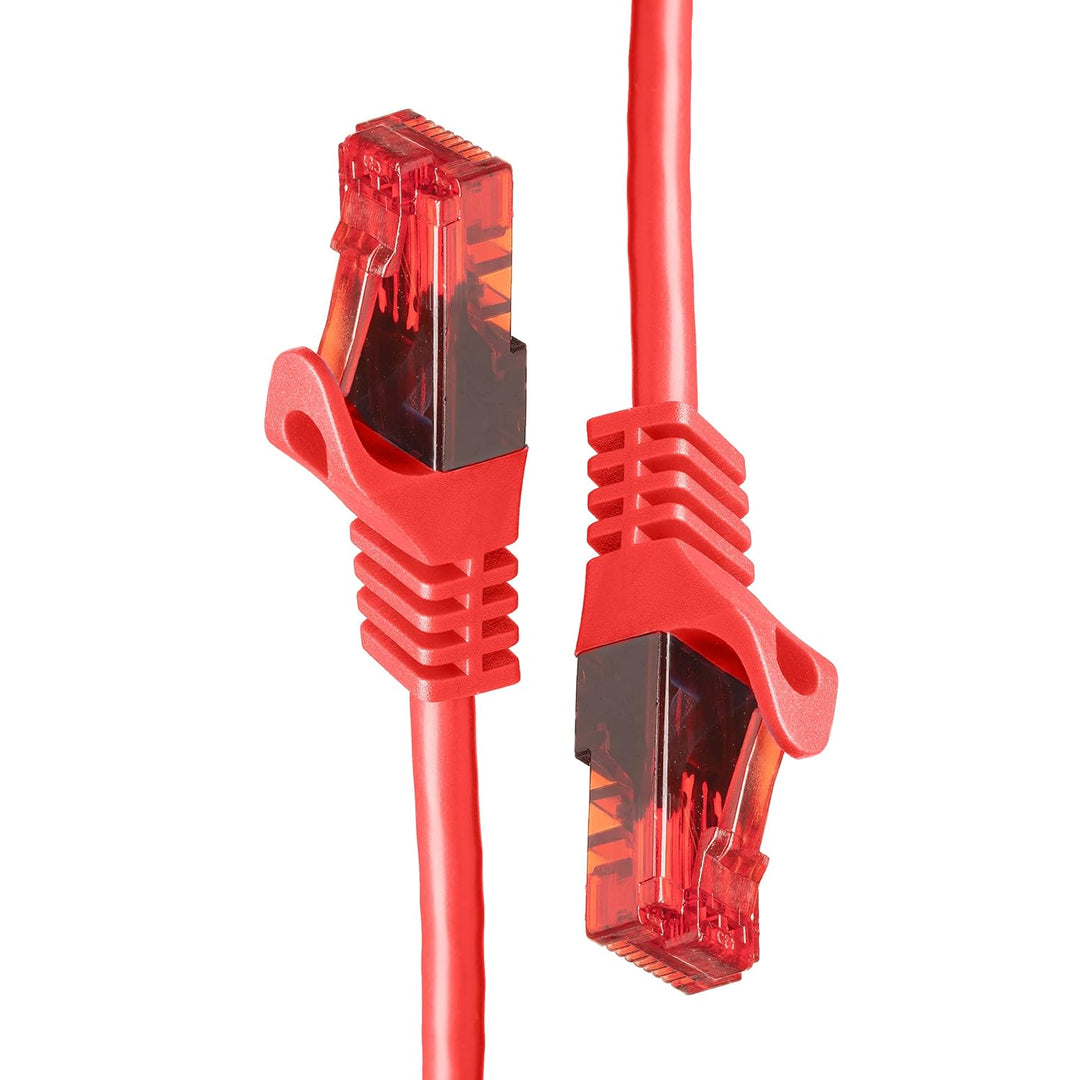 BIGtec - 5 Stück - 20m Gigabit Netzwerkkabel Patchkabel Ethernet LAN DSL Patch Kabel rot (2x RJ-45 A