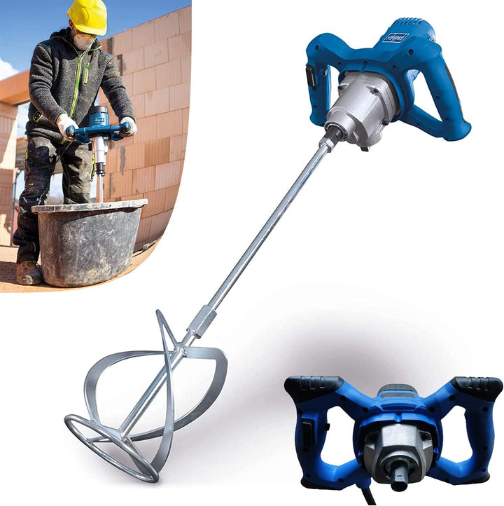Rührwerk Handrührwerk, Farb-Mörtelrührer Betonrührer für Farbe, Putz &amp; Estrich (2600W, Rührquirl Ø 1