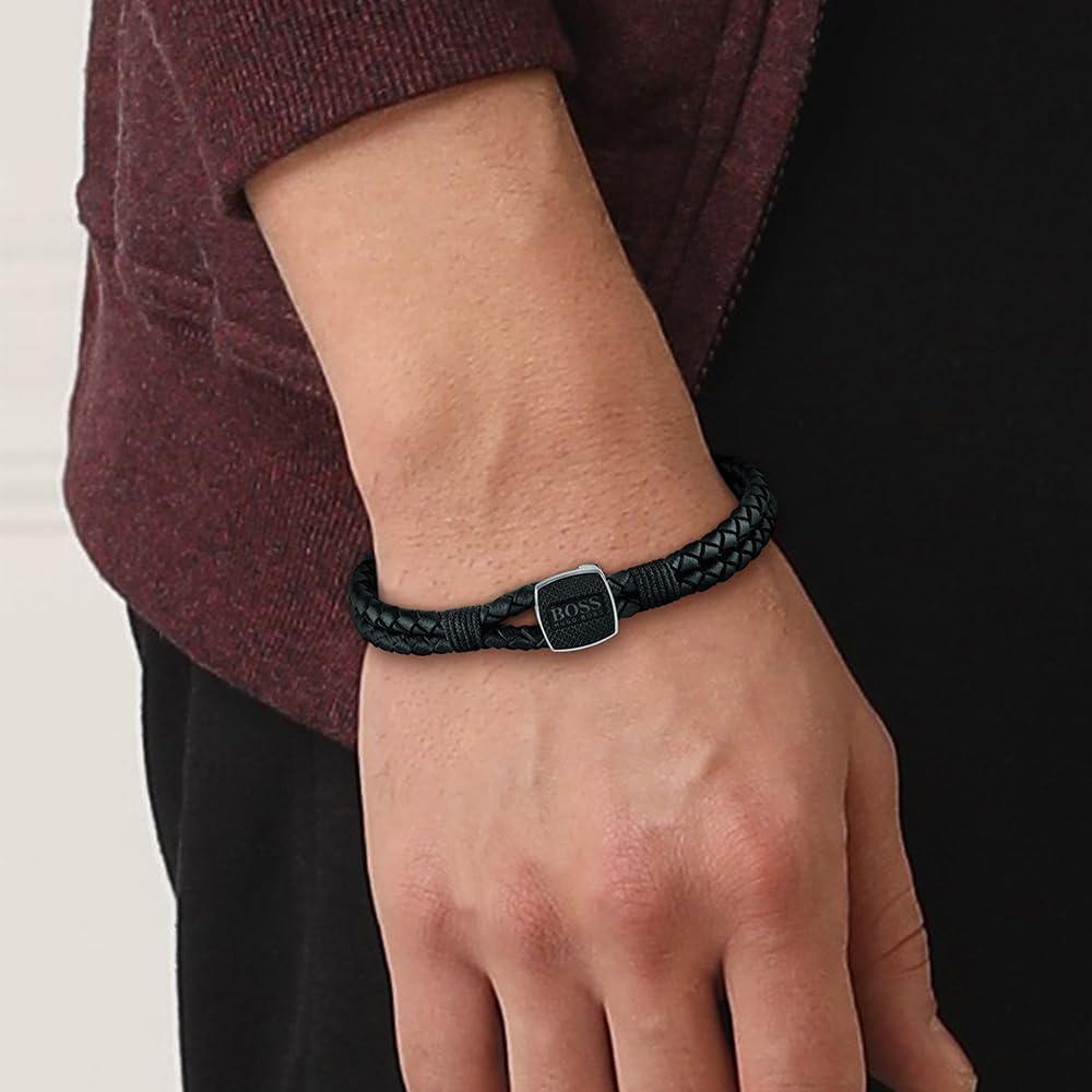 BOSS Jewelry armband für Herren Kollektion SEAL verfügbar aus Schwarz oder Braun, S