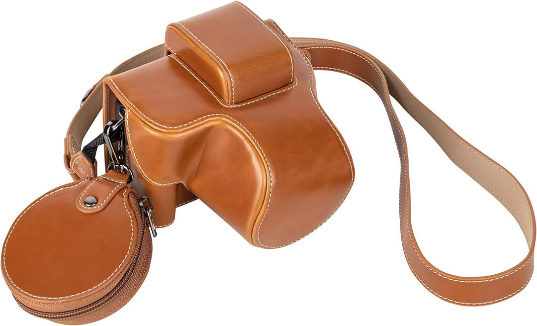 MUZIRI KINOKOO EOS R50 Kameratasche, Retro-PU-Leder Schutzhülle für Canon EOS 50 DSLR Kamera – EOS R