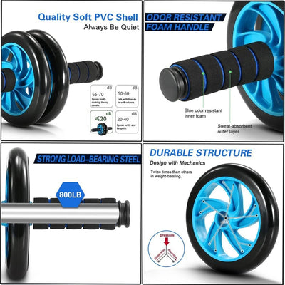 TOMSHOO Bauchroller AB Roller Bauchtrainer Fitnessset für Bauchtraining zu Hause und in Fitnesstudio