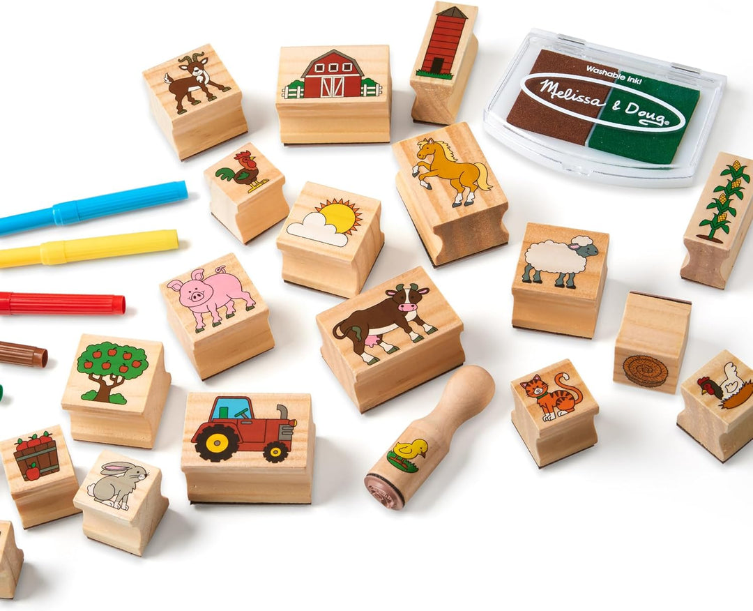 Melissa & Doug Stamp A Scene Farm | Arts & Crafts | Stamp Sets & Stencils | 4+ | Gift for Boy or Gir