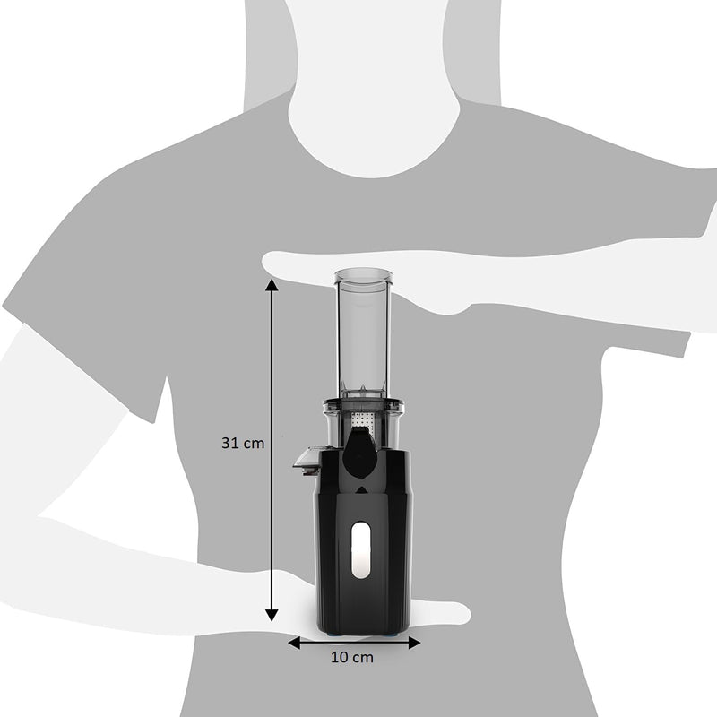 Zuminstant Compact Elektrische Saftpresse (Slow Juicer): kaltgepresst, reich an Nährstoffen, schaumf