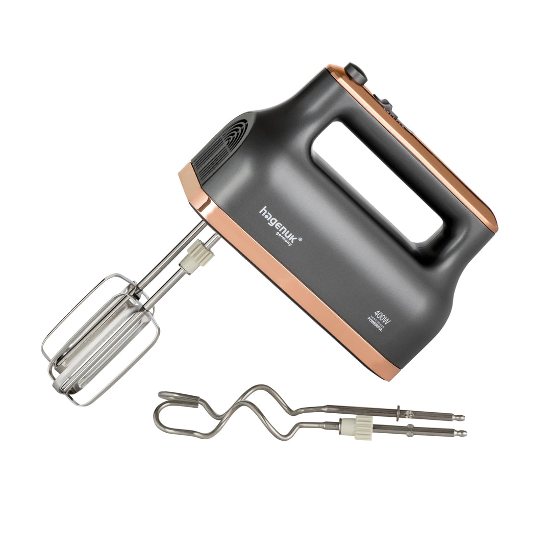 Handmixer | 400 Watt | 5 Geschwindigkeitsstufen plus Pulse | verchromtes Zubehör