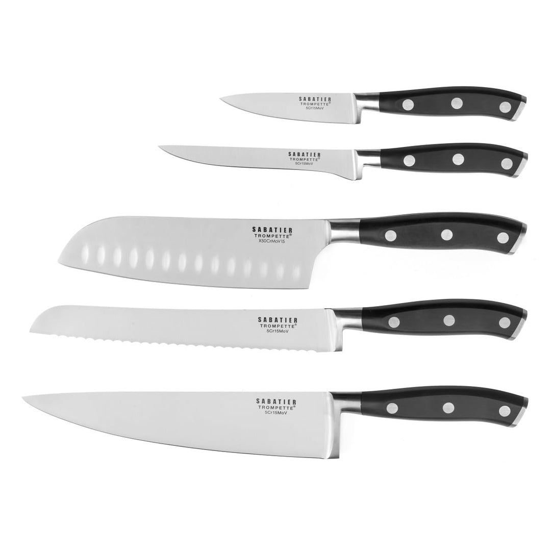 Sabatier 865700MBA101K Küchenmesser Vulcano, 5-teilig Set mit 5 Stück, Set mit 5 Stück