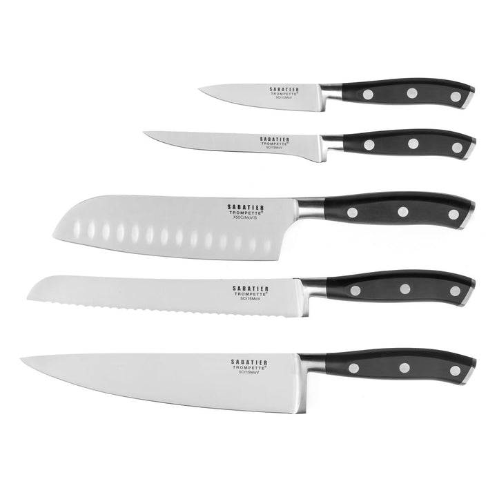Sabatier 865700MBA101K Küchenmesser Vulcano, 5-teilig Set mit 5 Stück, Set mit 5 Stück