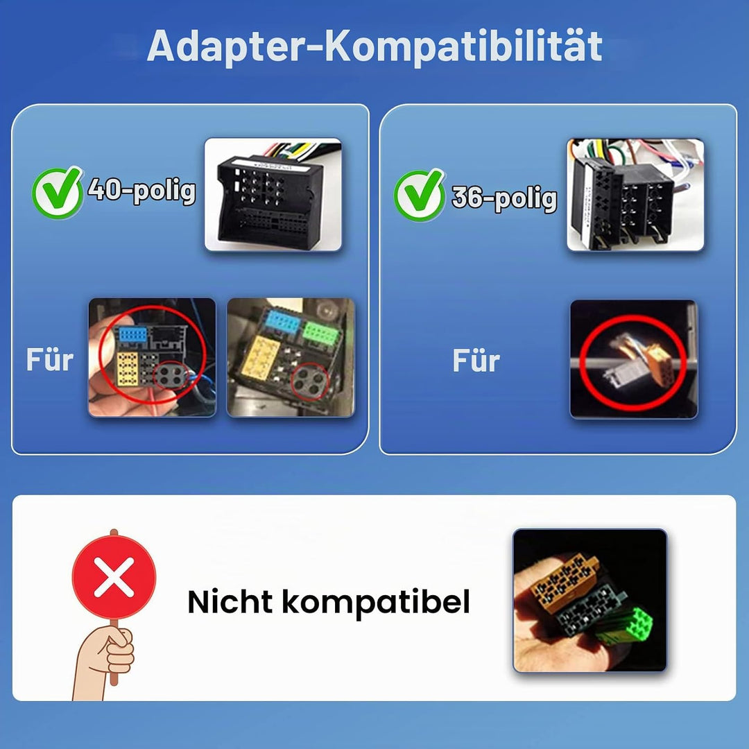 36 Pin+40 Pin ISO Adapter für VW Golf 5 Golf 6 Passat Skoda Octavia Tiguan Adapterkable Autoradio Ka