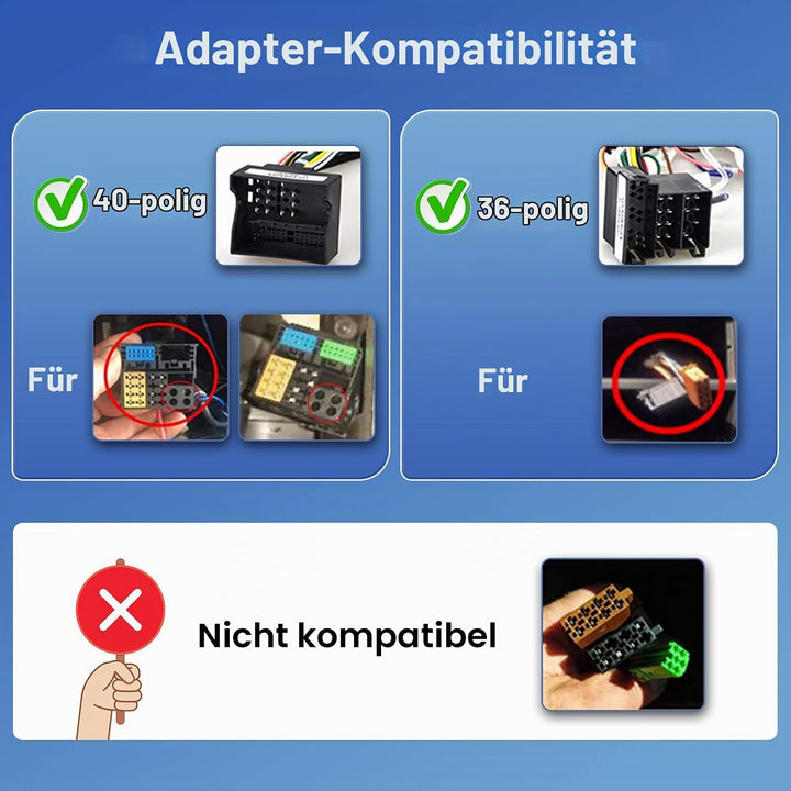 36 Pin+40 Pin ISO Adapter für VW Golf 5 Golf 6 Passat Skoda Octavia Tiguan Adapterkable Autoradio Ka