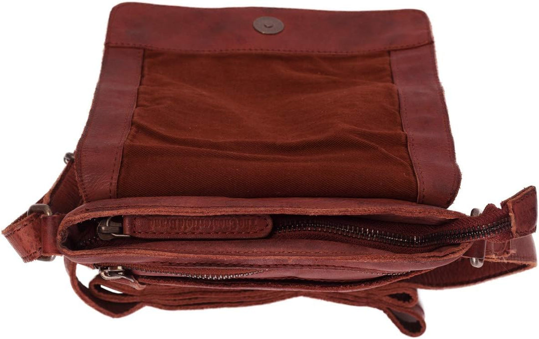 The Chesterfield Brand Leder Umhängetasche Rot Clermont