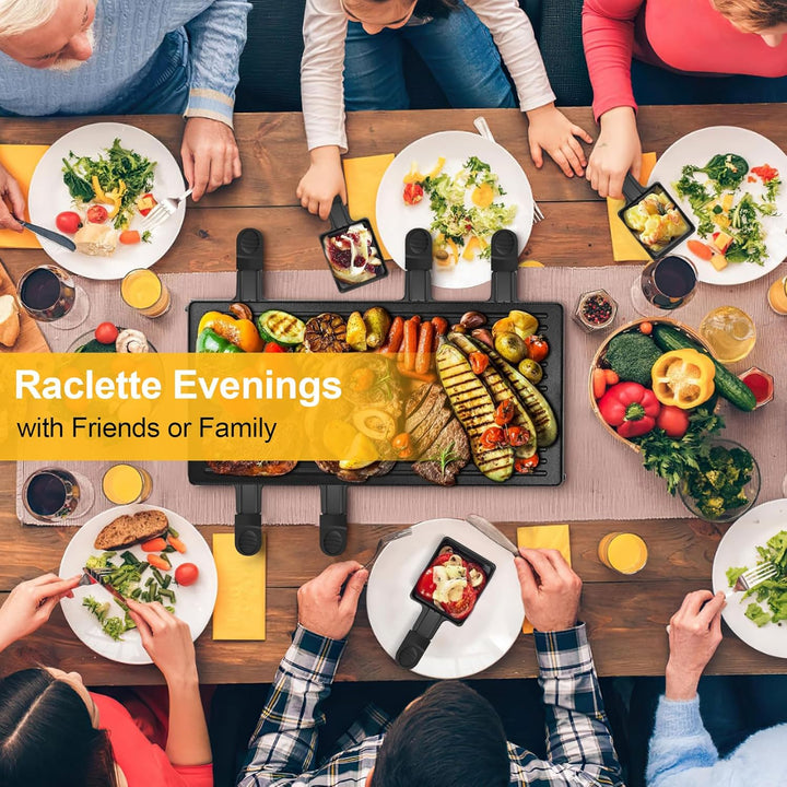 ipow Raclette Pfännchen 8 Stück, Mini Raclette Pfännchen Ersatz Antihaftbeschichtet für Raclette Zub
