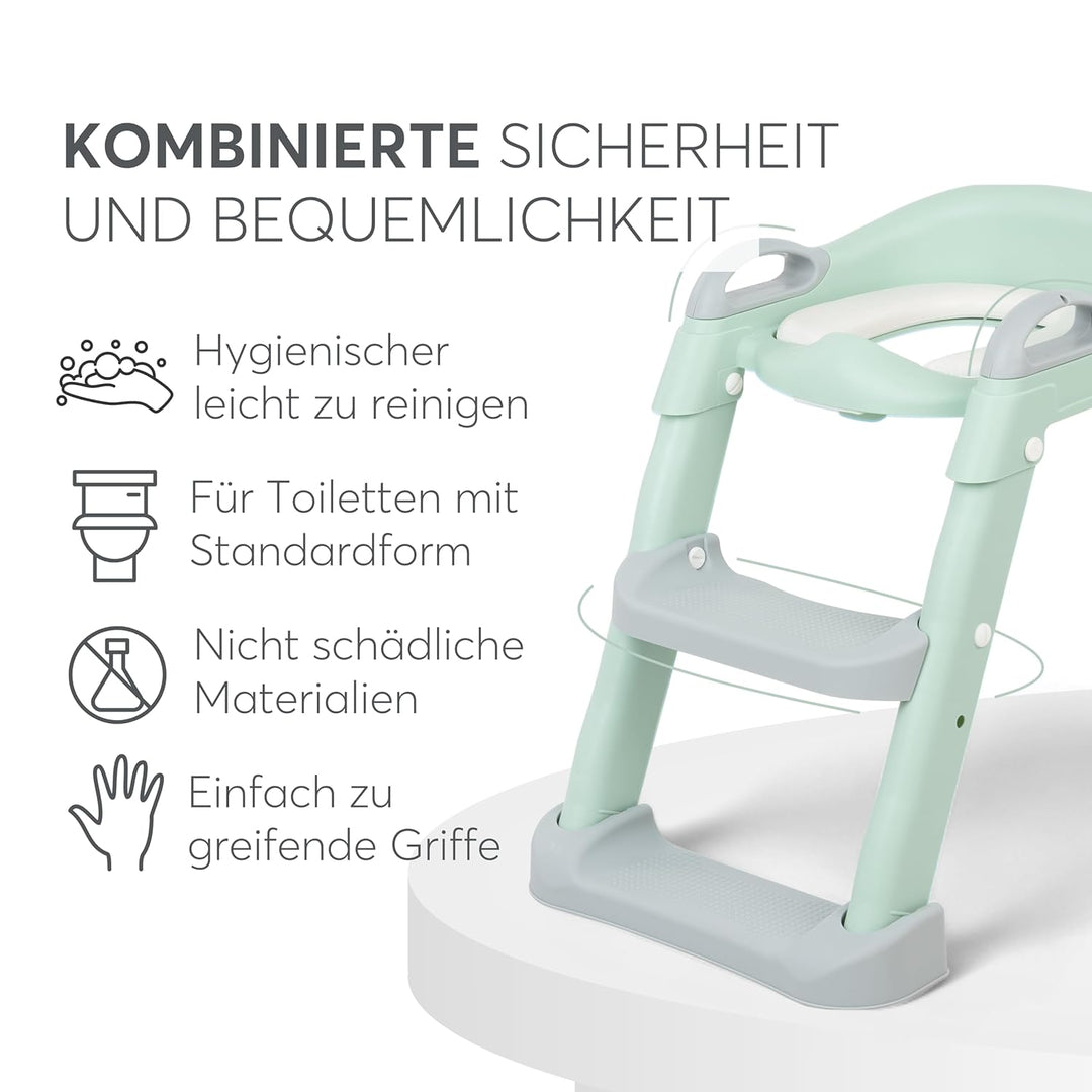 KikkaBoo Toilettensitz für Kinder mit Treppe LEA, Toilettentrainer, Zusammenklappbar & einstellbar,