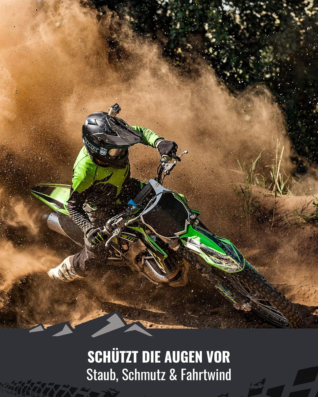 TWO-X Cross-Brille - Motocross-Brille - Kratzfeste Motorrad-Brille - Enduro & Downhill - Modell Race