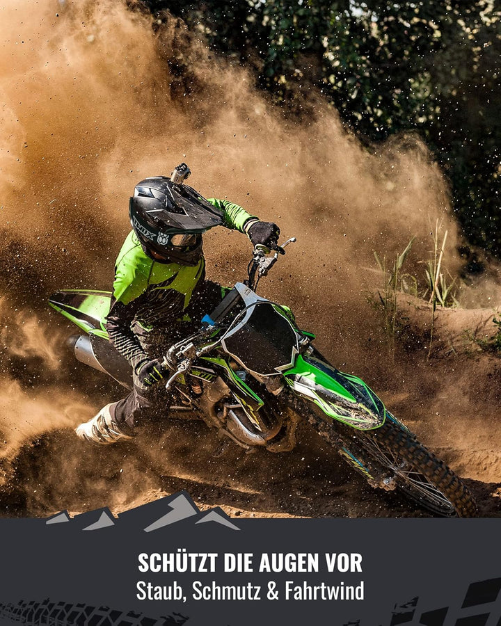 TWO-X Cross-Brille - Motocross-Brille - Kratzfeste Motorrad-Brille - Enduro & Downhill - Modell Race
