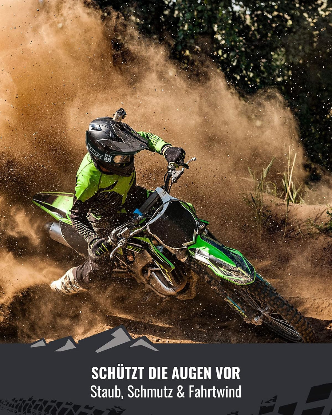 Cross-Brille - Motocross-Brille - Kratzfeste Motorrad-Brille - Enduro &amp; Downhill - Modell Race, getö