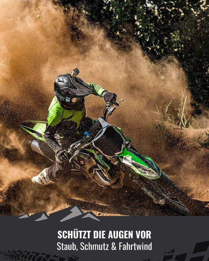 Cross-Brille - Motocross-Brille - Kratzfeste Motorrad-Brille - Enduro &amp; Downhill - Modell Race, getö