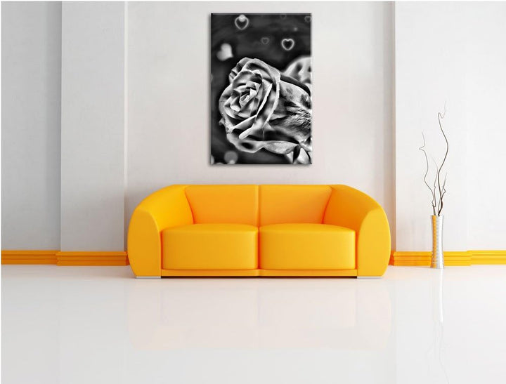 Pixxprint Rote Rosen Valentinstag als Leinwandbild/Grösse: 100x70 / Wandbild/Kunstdruck/fertig bespa