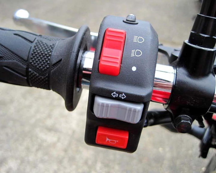 Motorrad Schalter Baugruppe Schaltanlage Cluster für Scheinwerfer, Blinker, Hupe Passend für 22mm 7/