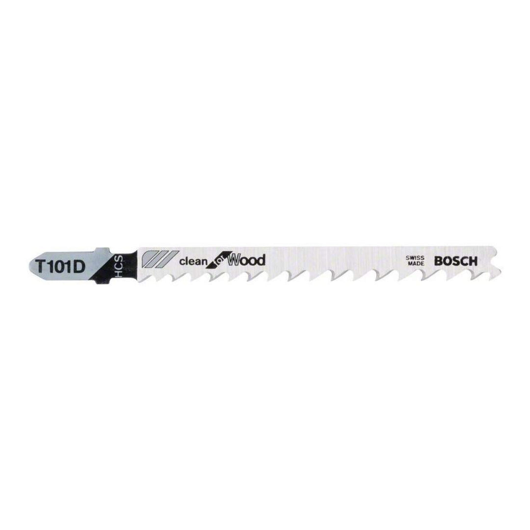 Bosch 25x Stichsägeblatt T 101 D (für weiches Holz, gerader Schnitt, Professional Zubehör Stichsäge)