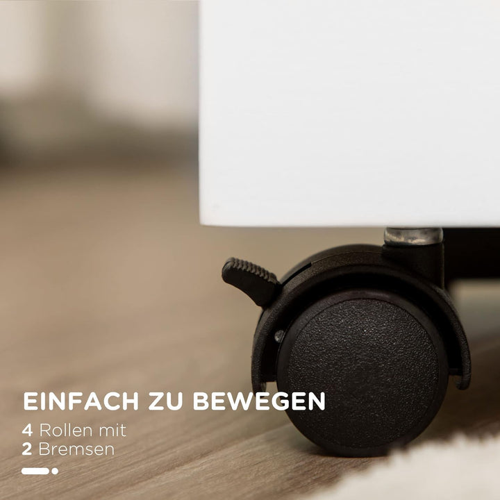 HOMCOM Rollwagen, Küchenwagen mit 3 Ebenen, Servierwagen, Nischenregal auf Rollen, Allzweckwagen mit