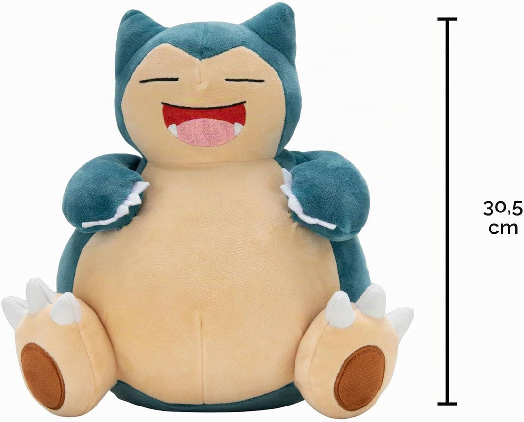 Pokémon Snorlax Plüschtier, 30,5 cm, offizielles Lizenzprodukt Blau, Blau