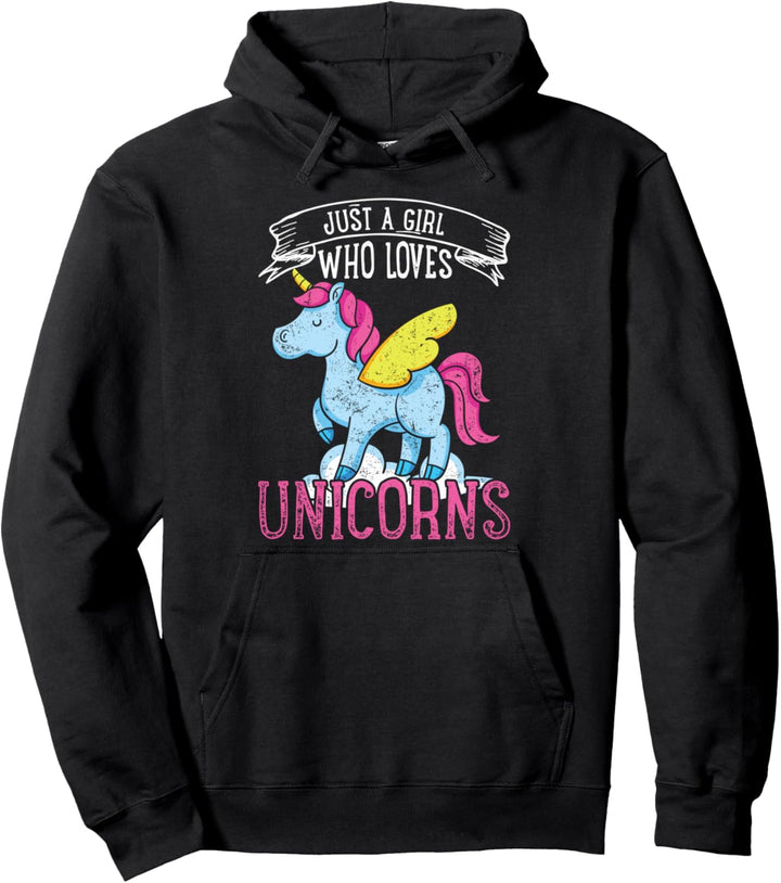 Fantasy Märchen Nur ein Mädchen das Einhörner liebt Einhorn Pullover Hoodie