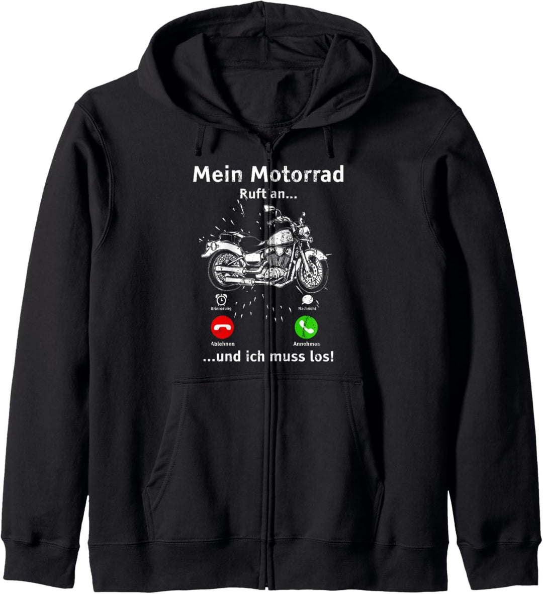 Mein Motorrad ruft an - Biker - Motorrad Fahren - Moped Kapuzenjacke