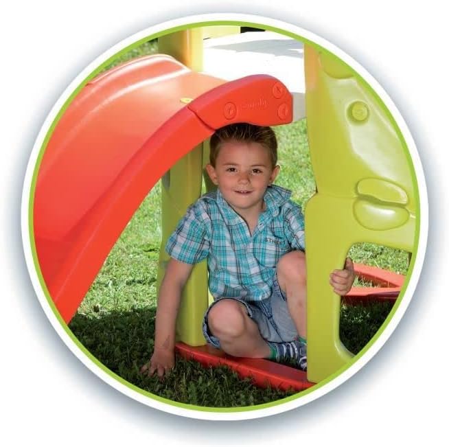 Smoby 7600840204 Abenteuer-Kletterturm mit Rutsche Spielturm für Kinder, mit Kletterwänden und Wasse