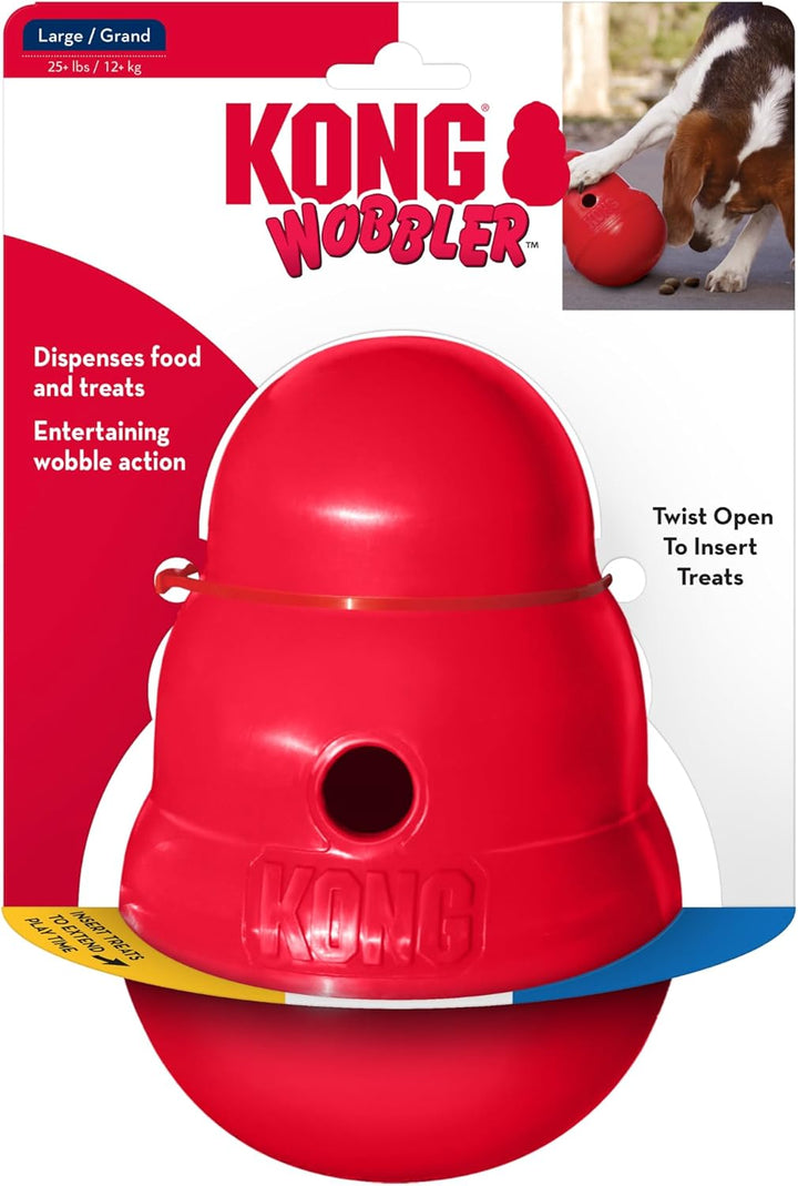 KONG Wobbler - Interaktives Hundespielzeug zur Leckerliausgabe - Langsamfresser - Für Gesunde Ernähr