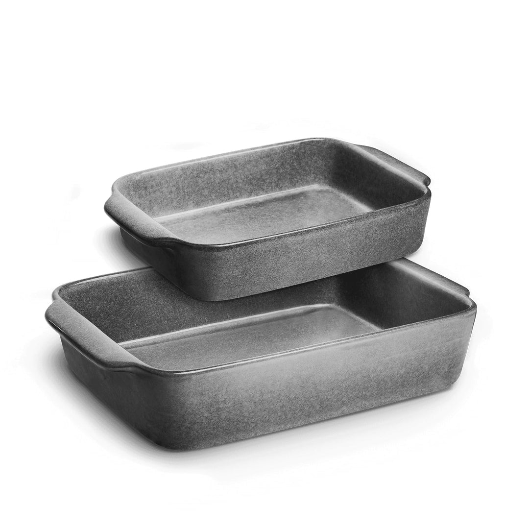 SPRINGLANE Keramik Auflaufform Misty Cliff 2er-Set, Steingut Backform für Lasagne, Quiche oder Tiram