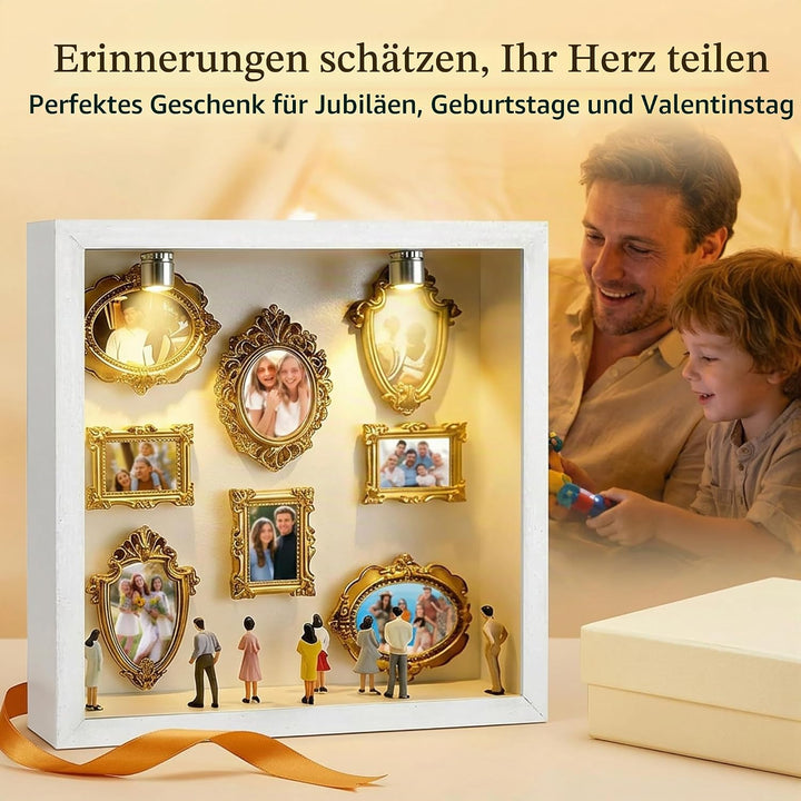 DIY Mini Museum Bilderrahmen,Mini Figuren Menschen Museum Silhouette Box, Menschen Figuren Museums M