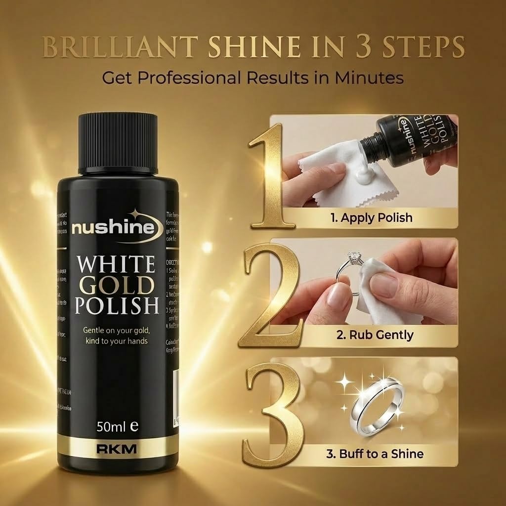 Nushine White Gold Polish 50ml - eco-friendly formulation by Nushine Weissgoldpolitur 50 ml (1er Pac