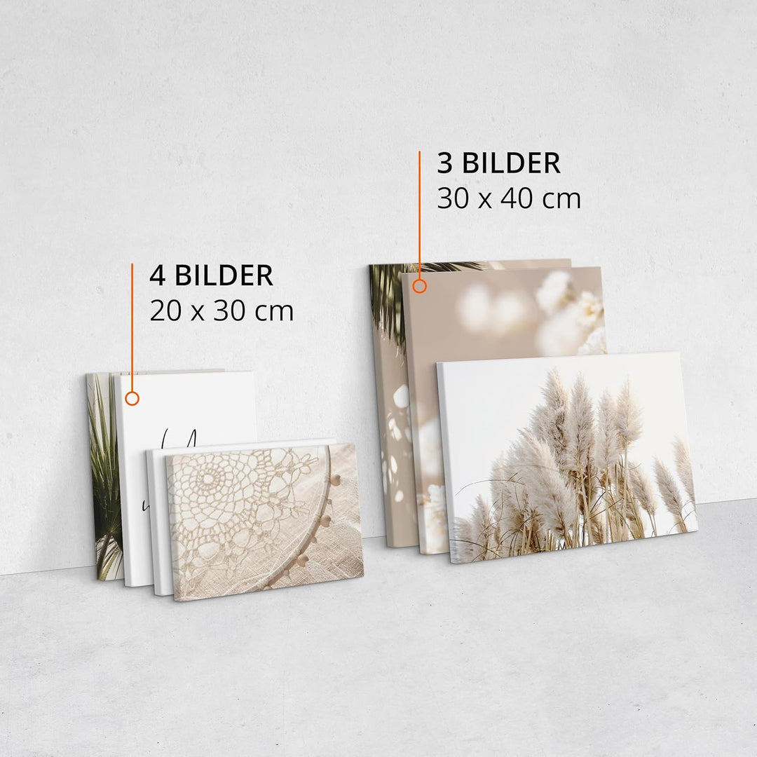 Muralo - Wandbilder Set - Leinwand Bilder Aufhängefertig - das Leinwandbilder Set - Bilder für Wohnz
