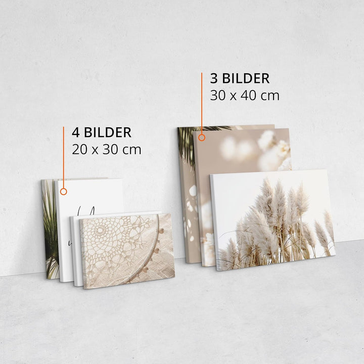 Muralo - Wandbilder Set - Leinwand Bilder Aufhängefertig - das Leinwandbilder Set - Bilder für Wohnz
