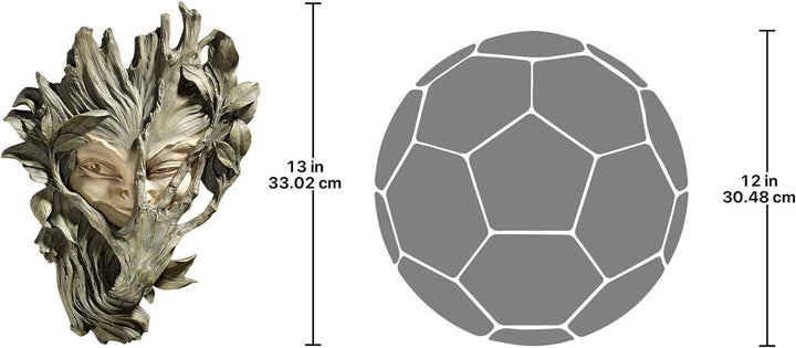 Design Toscano Wandskulptur Holzelfe, Masse: 23 x 12.5 x 33 cm 1.25 kg 1er-Set Braun, 1er-Set Braun