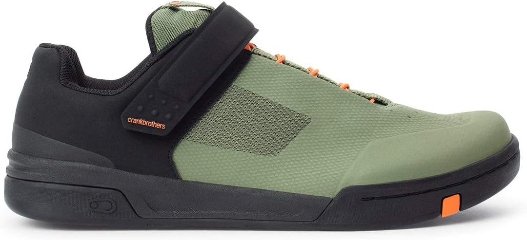 Crank Brothers Unisex Stempel Speed Lace Fahrradschuhe 44.5 EU Grün Schwarz Orange, 44.5 EU Grün Sch