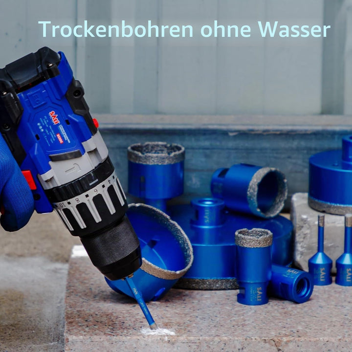 Diamant Fliesenbohrer 125mm M14 Gewinde Trockenbohrer Diamantbohrer Glasbohrer Lochsäge für Keramik,