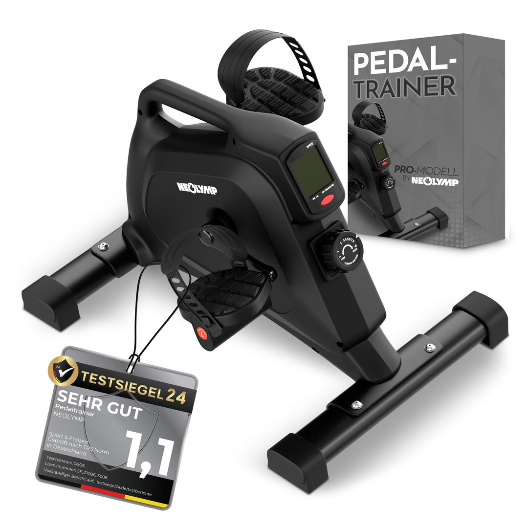 NEOLYMP Pedaltrainer für Zuhause TÜV geprüft – gelenkschonender Beintrainer im Sitzen für Senioren,