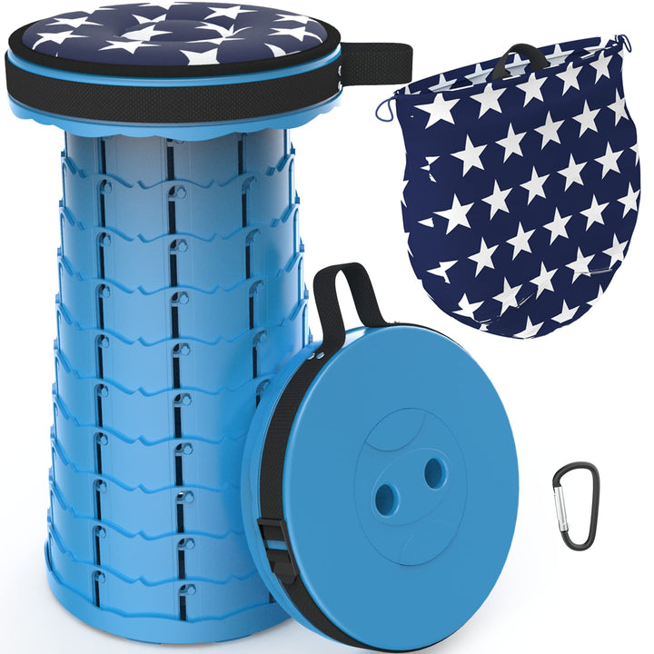 ALEVMOOM Tragbarer Klapphocker,Camping Hocker Teleskophocker,Klappbarer Hocker,Mini Leichte Campingh